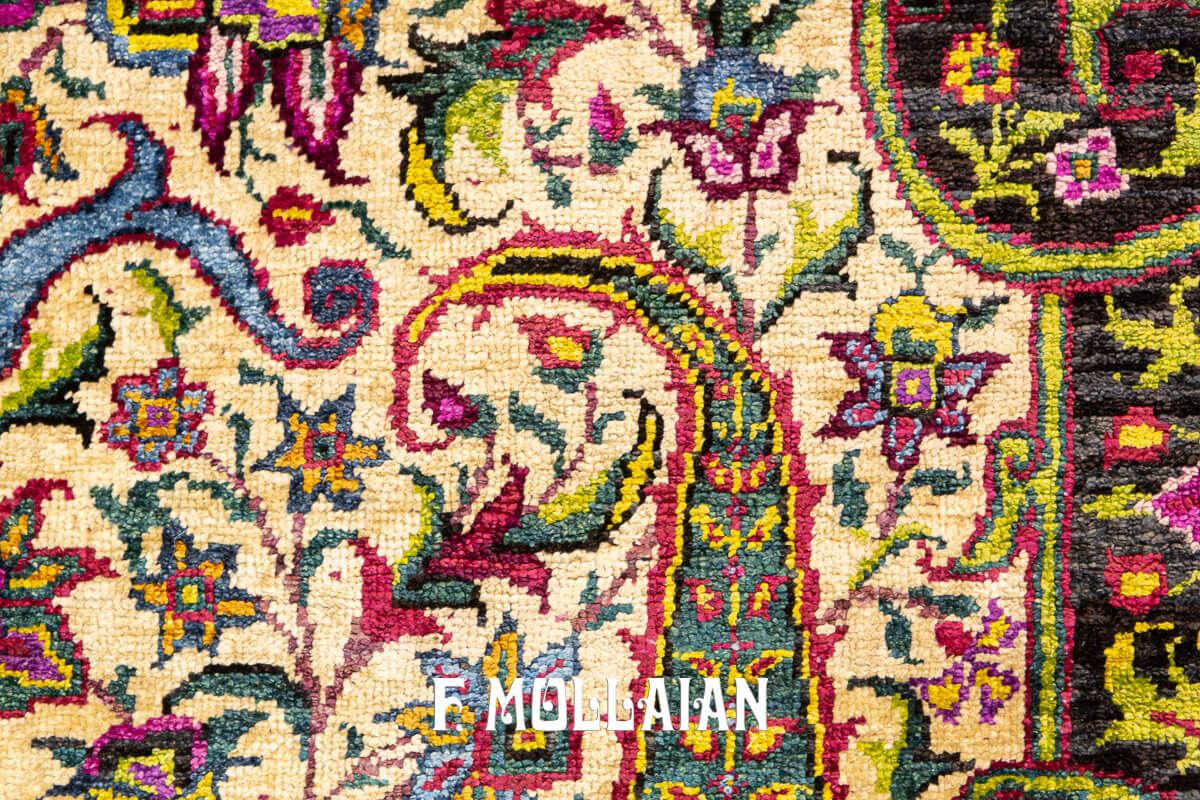 Rare Rug Farahan Silk Signed “Zel Al-Soltan” n°:705694